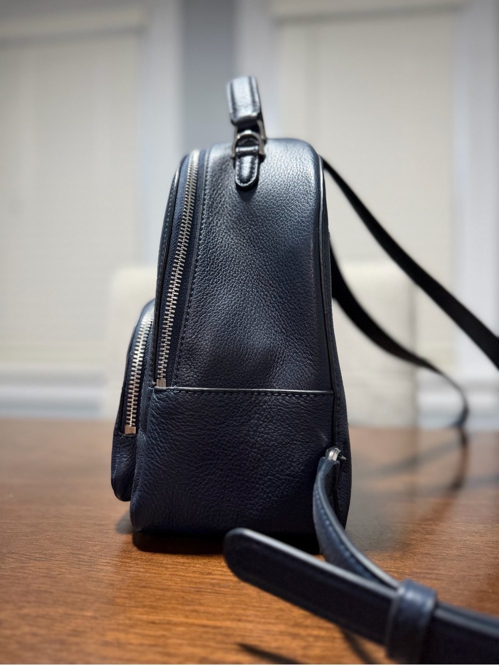 Kate Spade New York Navy BlueLeather Small Backpack - Picture 4 of 9